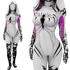 She Venom Spider-Gwen Jumpsuit Gwen Stacy Cosplay Costume Adult Kids Halloween