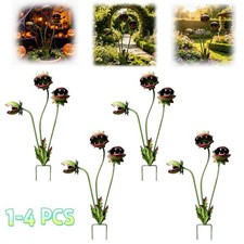 Metal Garden Stakes Decorative Whimsical Iron Art Carnivorous Plant 1-4PCS