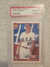 ?JASON GIAMBI? 1991 Topps Traded *TEAM USA ROOKIE CARD* ?PSA 10? #45T. rookie card picture