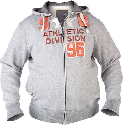 Übergrößen Sweatjacke Split Star by Duke Clothing London MAINE Grau  3XL