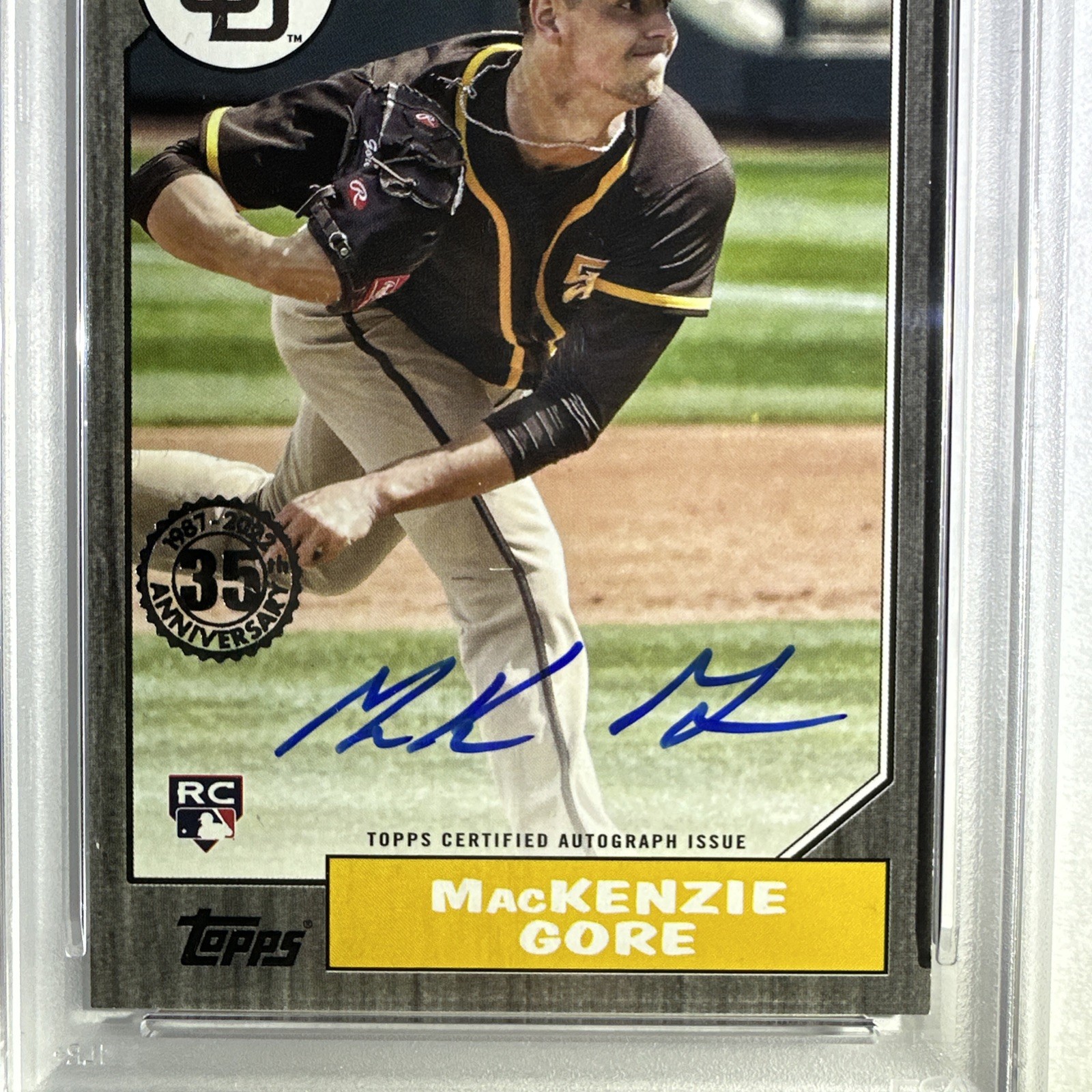 2022 Topps MacKenzie Gore #87BA-MG Auto /199 PSA Auto 10 view 3