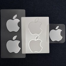 Lot of 5 Apple Stickers White OEM Genuine Apple Logo MacBook iPhone iPad AirPods