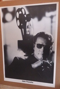 John Travolta Smoking Cig by Cinema Reel Actor Pose Pinup 25x35" NOS UK Poster