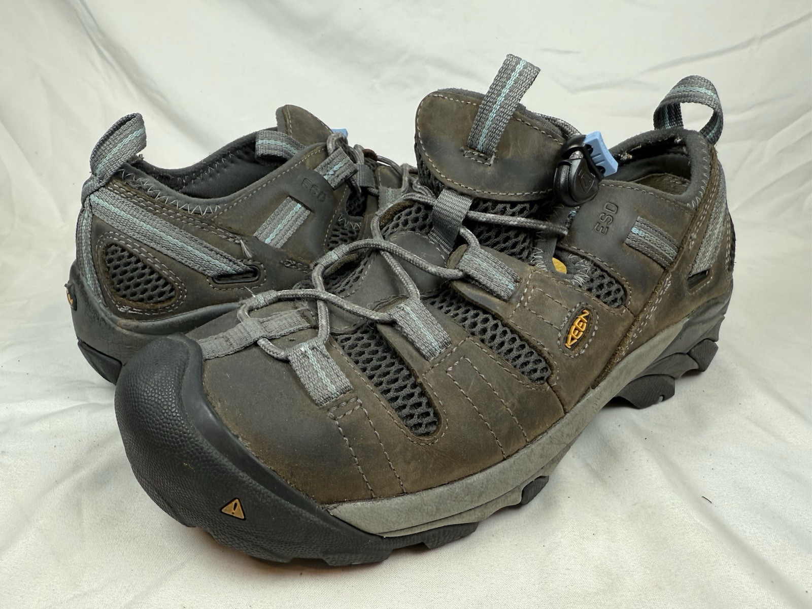 Scarpe antinfortunistiche utility KEEN ESD Rated punta acciaio Atlanta marrone DONNA 10M 40 5 lavoro