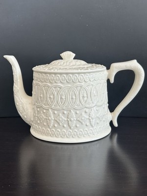  Two s Company  Thatcham CreamWare Embossed Teapot