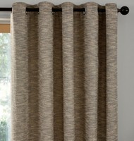 Heavy Weight Textured Curtains Luxury Fully Lined Eyelet Ring Top 90x90 Natural