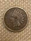 1863 Indian Head Cent: Good (G), Evenly Toned