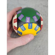 Vintage Style Number Slide Puzzle Ball Multicolor Mechanical Brain Teaser 3.5in