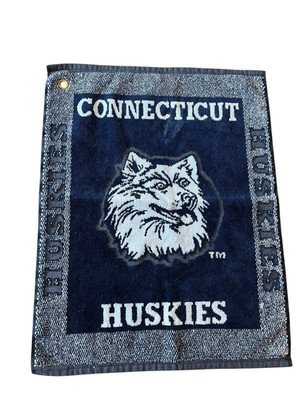Connecticut Huskies Golfbag Towel Jonathan Navy Blue Rare Team Golf USA Made