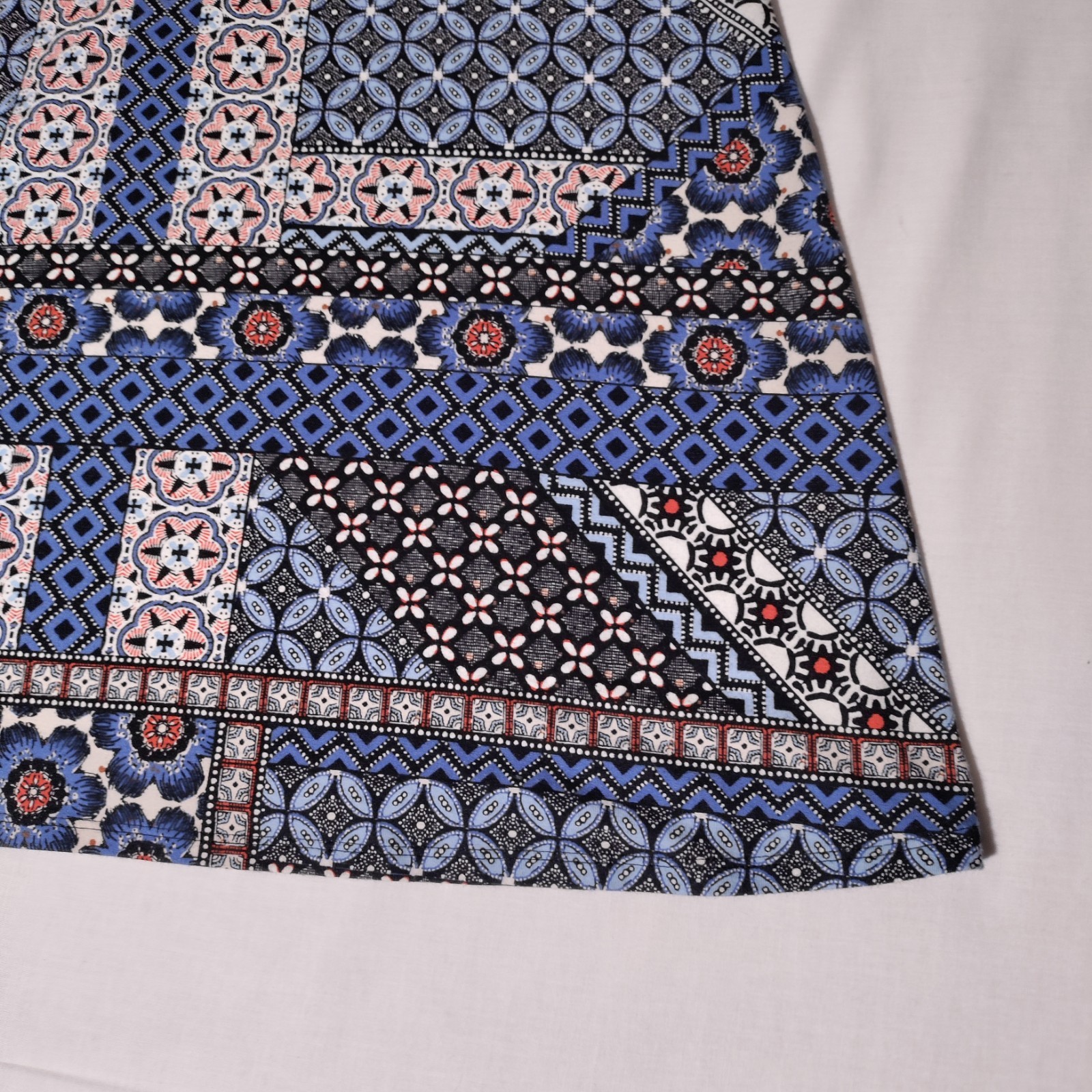 J. Jill Patchwork Blue White Black Patchwork Patt… - image 2