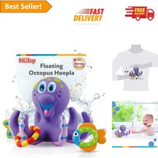 Floating Octopus Baby Bath Toy with 3 Hoopla Rings - Fun Learning for Toddlers