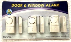 3-Pack Magnetic Door & Window Loud Siren Alarm Security Set Item No.: AKA50119