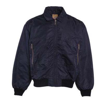 Brain Dead Herren Marineblau Reißverschluss Taschen Kragen 3D Fliegerjacke Größe L