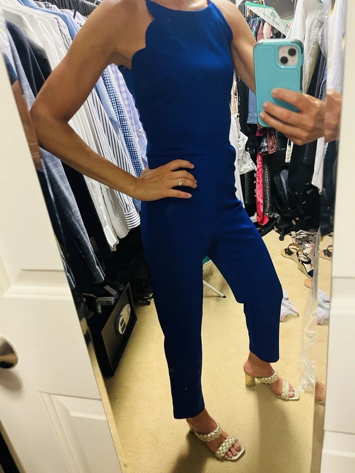 Terno de salto azul royal aquático tamanho M - Imagem 2 de 4