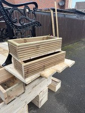 Decking Board Garden Planters Trough Stylee, Brand New. 50cm X 25cm X 15cm