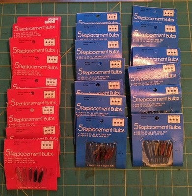 3 volt Christmas Light Bulbs Mini Replacement  Lot Of 22 Unopened 5pks