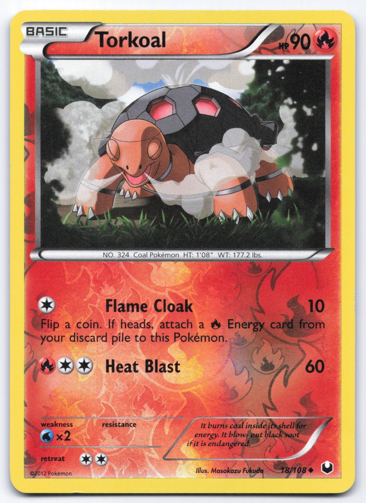 Torkoal 18/108 Dark Explorers Reverse Holo Uncommon Pokemon Card LP