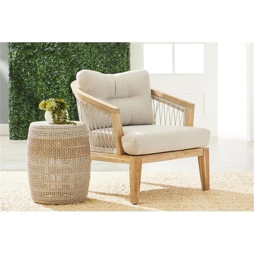 Essentials For Living Woven Loom Accent Table - Thumbnail 3