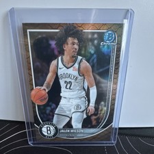 Topps 2023-24 Bowman Chrome Jalen Wilson Brooklyn Nets Basketball Card #BCV-60
