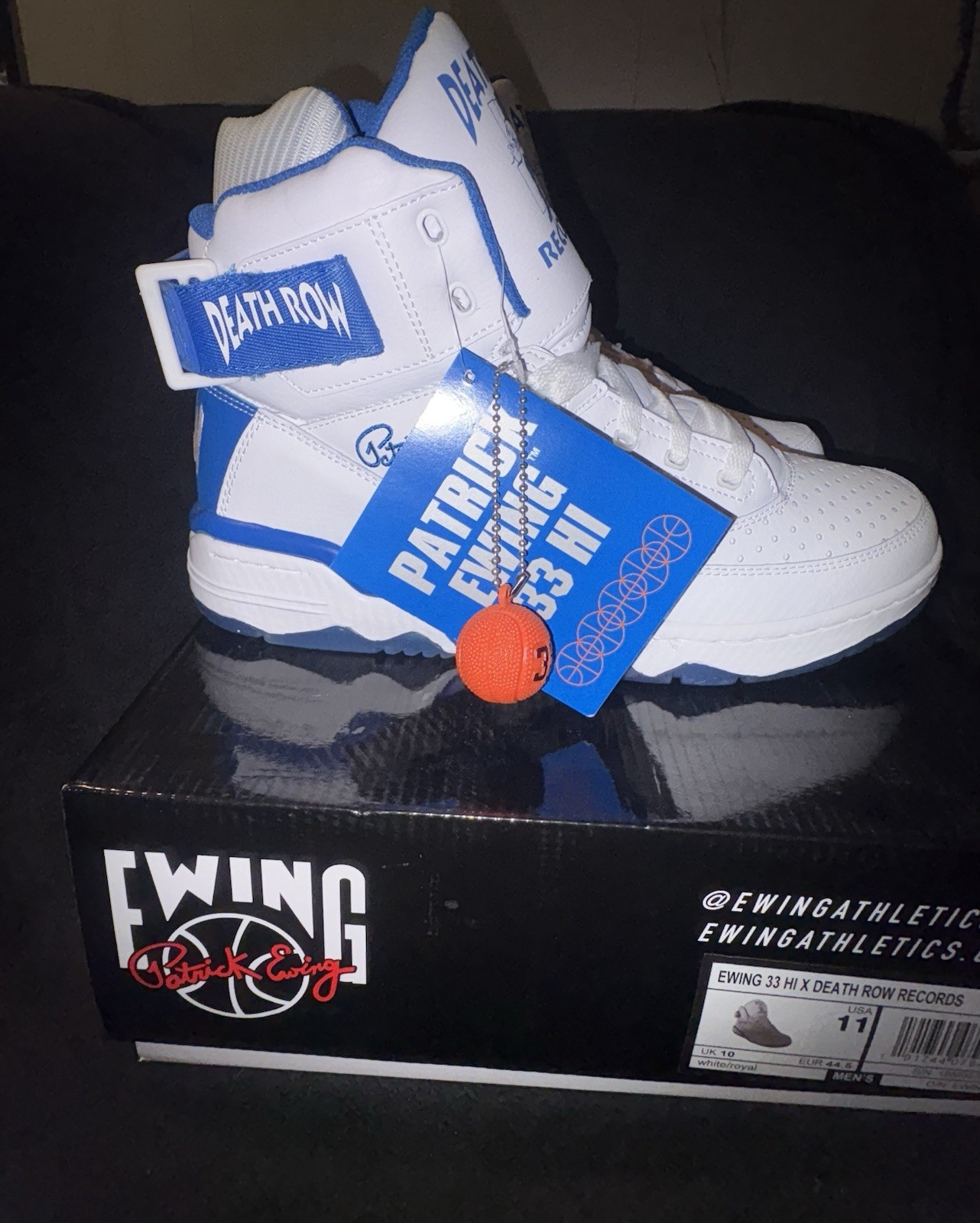 FILA Patrick Ewing 33 Hi Death Row scarpa da uomo sneaker sportiva casual bianca blu taglia 11