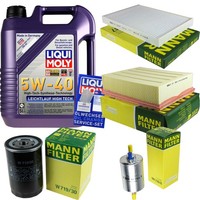 Mann Inspektionspaket 5L Liqui Moly 5W-40 FüR Audi A4 Cabriolet 1.8 T