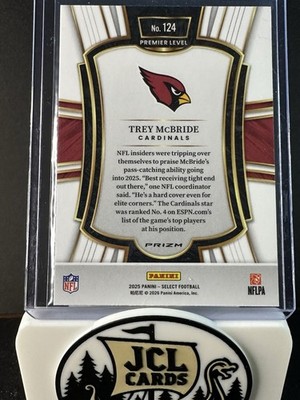 2025 Panini Select - Trey McBride #124 Premier Level Red and Blue