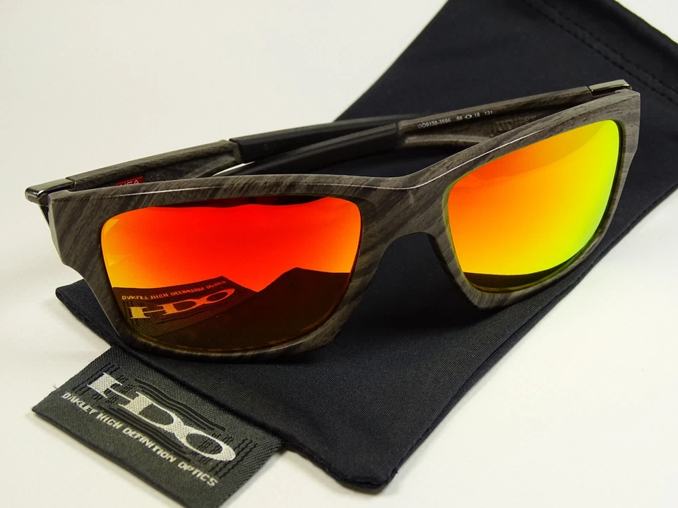 Oakley Jupiter Squared Woodgrain Fire Sonnenbrille Leffingwell Helux Castel Five, Foto 3 von 5