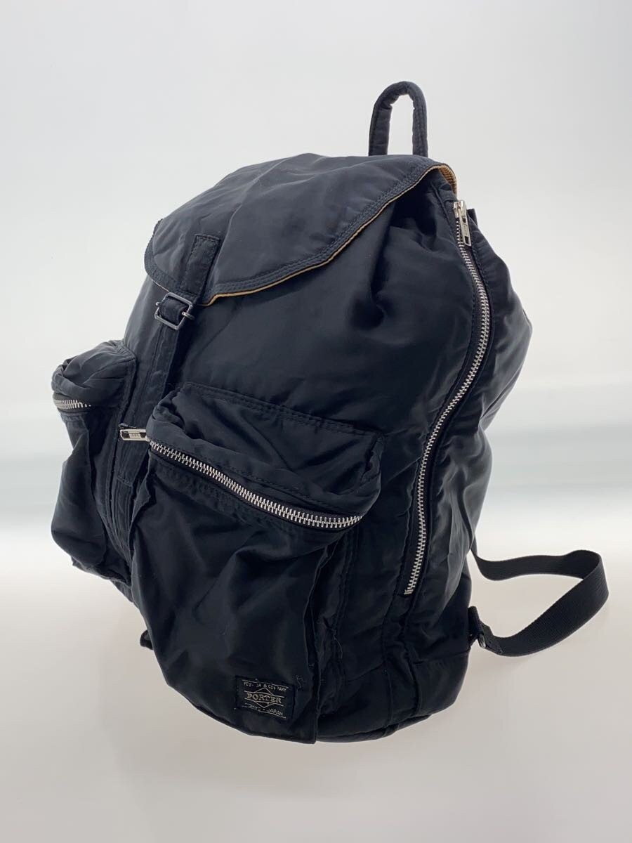 Black Solid Color Nylon Drawstring Backpack by PO… - image 2