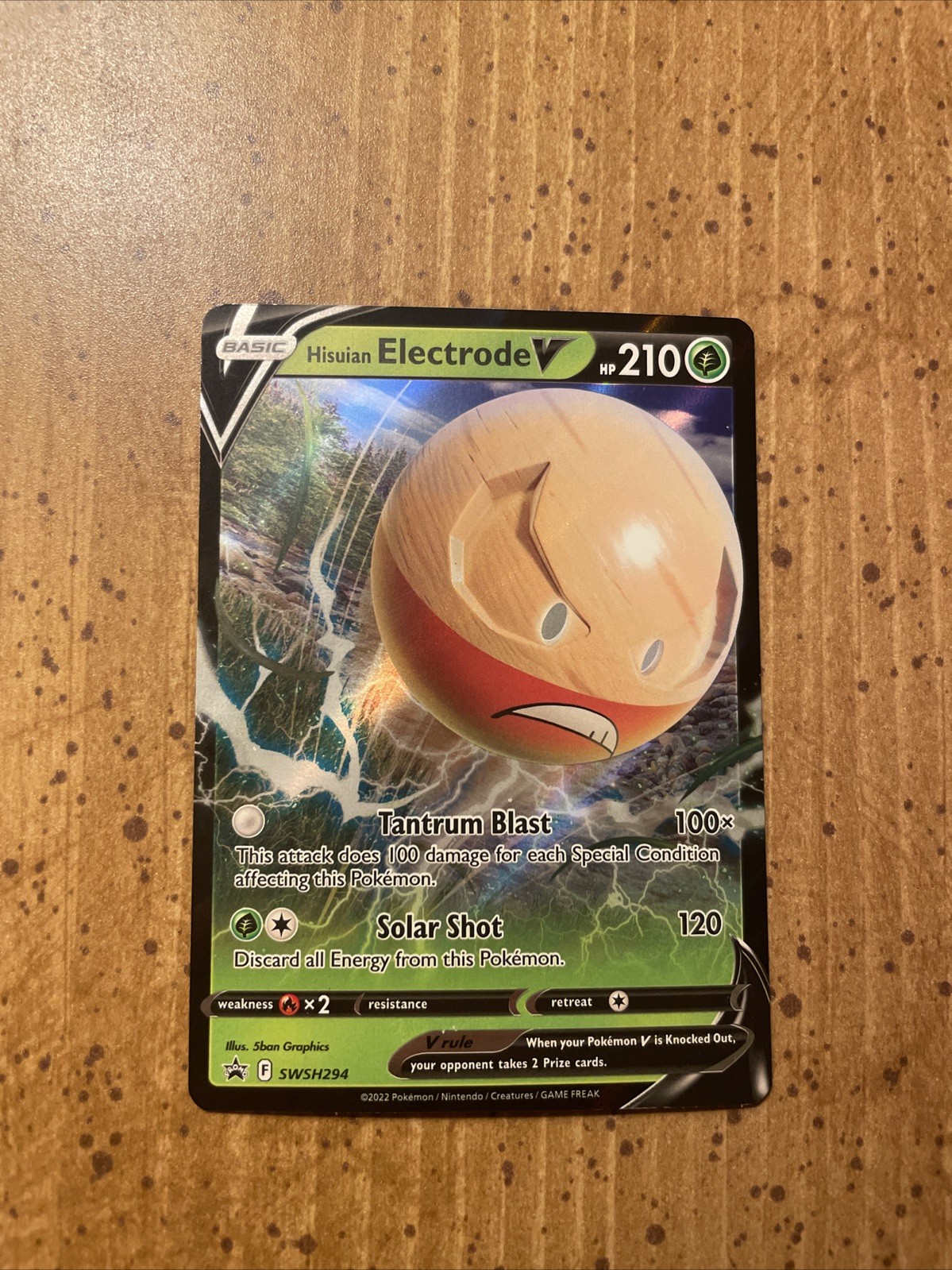 Hisuian Electrode V SWSH294 Sword & Shield Black Star Promo Card Holo Pokemon
