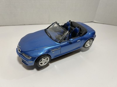 BMW Z3 M Roadster 1996 Miniature Burago 1/18 - Bleu Cabriolet - Sans Boîte