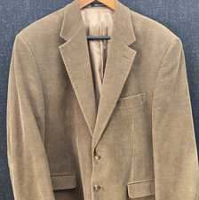 Lauren Ralph Lauren Corduroy Blazer Jacket 44R Tan 2 Button Sport Coat Beige