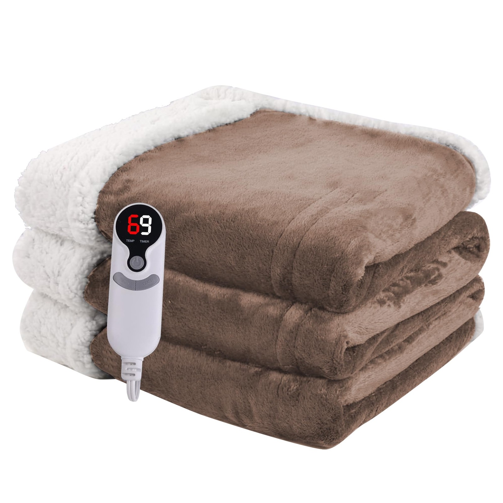 Heated Blanket Electric Full Size 72''x84''(Full), 09 - Brow