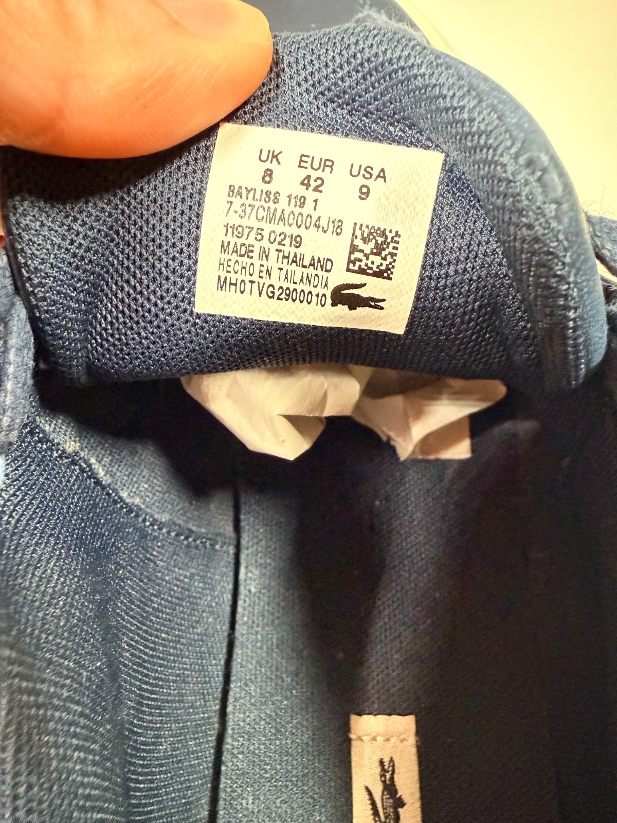 Lacoste Men's Bayliss Sneakers 119 1 CMA Navy/Off White Size 9 thumbnail 6