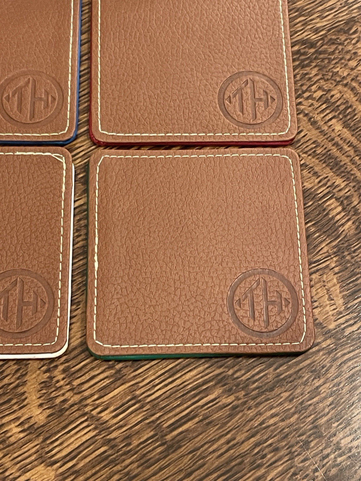 Tommy Hilfiger Leather Coasters set of 4 with Leather Box 2014 thumbnail 3