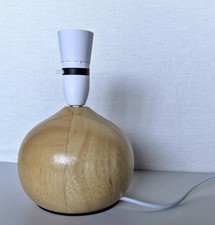 Homebase Wooden Round Ball Table Lamp Base, Beech wood 