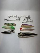 Lot Of 6 Mixed Sizes Salmon Plugs Luhr Jensen J Plug with Harnesses