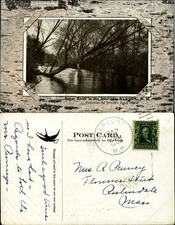 Sugar River in the Intervale Newport New Hampshire 1907 F.W. Swallow birch bark