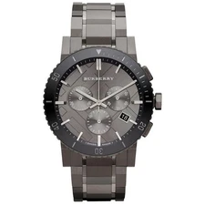 BURBERRY The City BU9381 Chronograph Gunmetal Gray Men's Watch 42mm