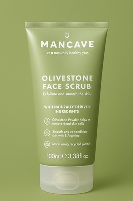 Mancave Gesichtspeeling für ihn mit gemahlenen Olivenkernen 100ml neu