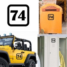 Sticker Vinyl Number 74 Version v1sq