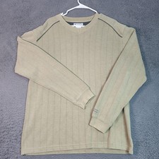 Columbia Sweater Mens XL Beige Crewneck Knit Pullover Long Sleeve Casual Outdoor