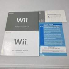 Nintendo Wii Console Operations Manuals  System Set Up Booklets  Quick Set-up