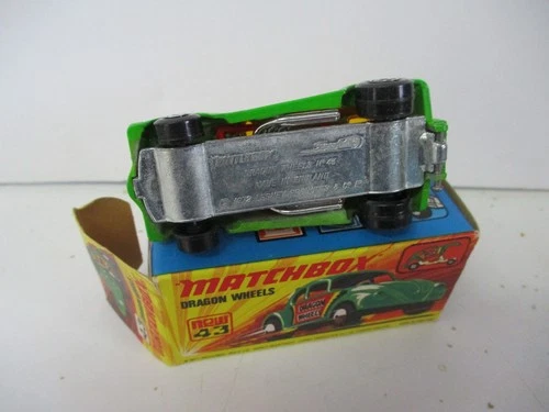 Matchbox Lesney Superfast SF43 Dragon Wheels- UNPAINTED BASE, boxed