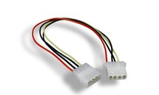 12 Inch PC Power Cable Extension 5.25 Molex 4 Pin Male to Female 12IN LP4