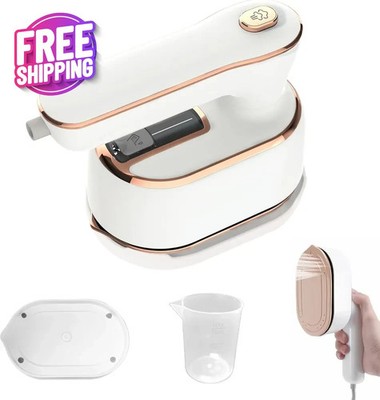 Vaporizador ropa portátil 2 en 1, giratorio, viaje, blanco