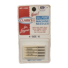 Vtg Coats & Clarks Sewing Machine Needles for Lingerie Universal Ballpoint Sz 10