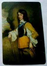 1 Single Vintage Swap Playing Card/US blank bk Court Painting Regal Young Man