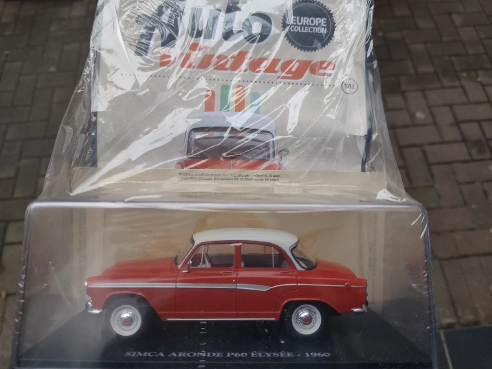 AUTO VINTAGE EUROPE COLLECTION  N.#102 SIMCA ARONDE P60 ÉLYSÉE (1960)  1:24 - Immagine 3 di 4
