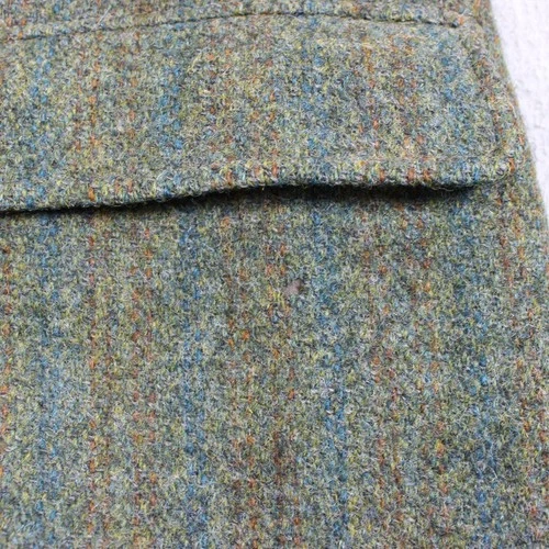 Vintage Harris Tweed Blazer Mens 42 Green Stripe Wool Sport Coat Heritage READ image 5