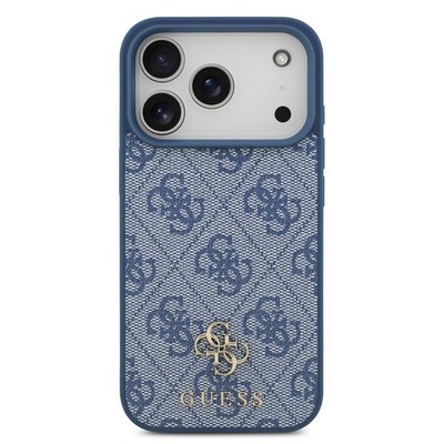 Guess iPhone 17 Pro Hülle Case Cover MagSafe 4G Small Metal Logo blue